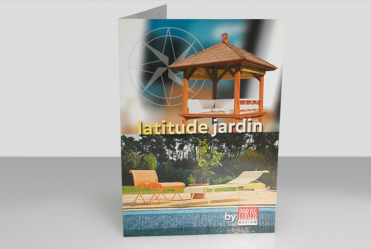 Dépliant « Latitude jardin » par Zébra design