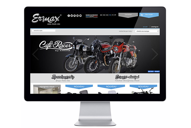 Site de vente en ligne pour la société Ermax by Zébra design