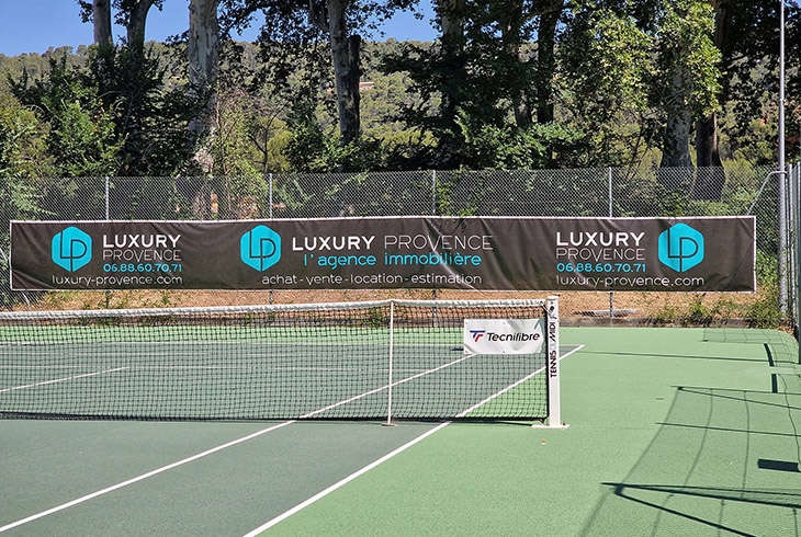 Bâches du Tennis Club du Tholonet pour Luxury Provence