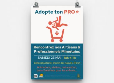 Affiche pour le forum des professionnels de Mimet organisé par l'association Mimet Réseau Professionnel