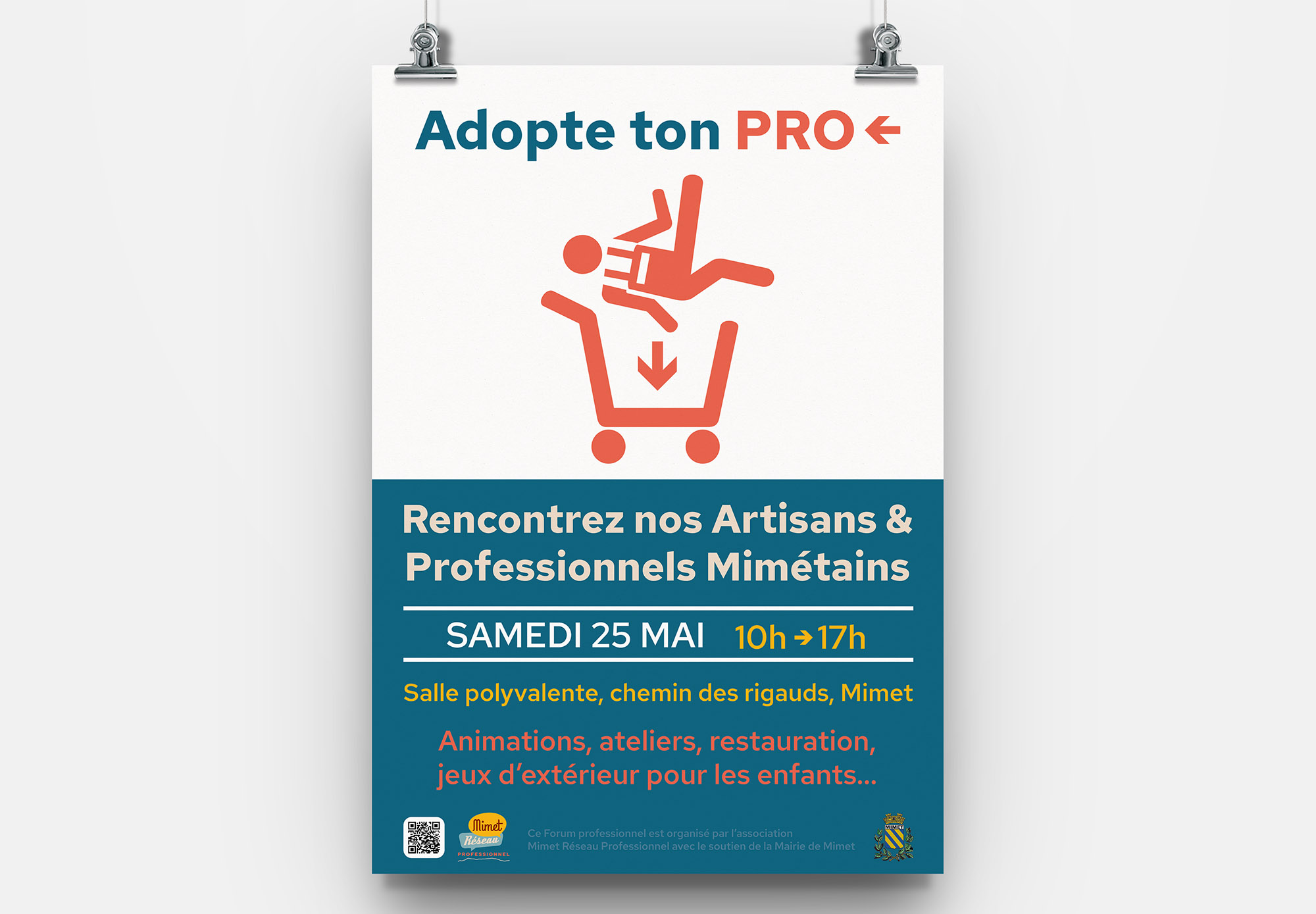 Affiche pour le forum des professionnels de Mimet organisé par l'association Mimet Réseau Professionnel