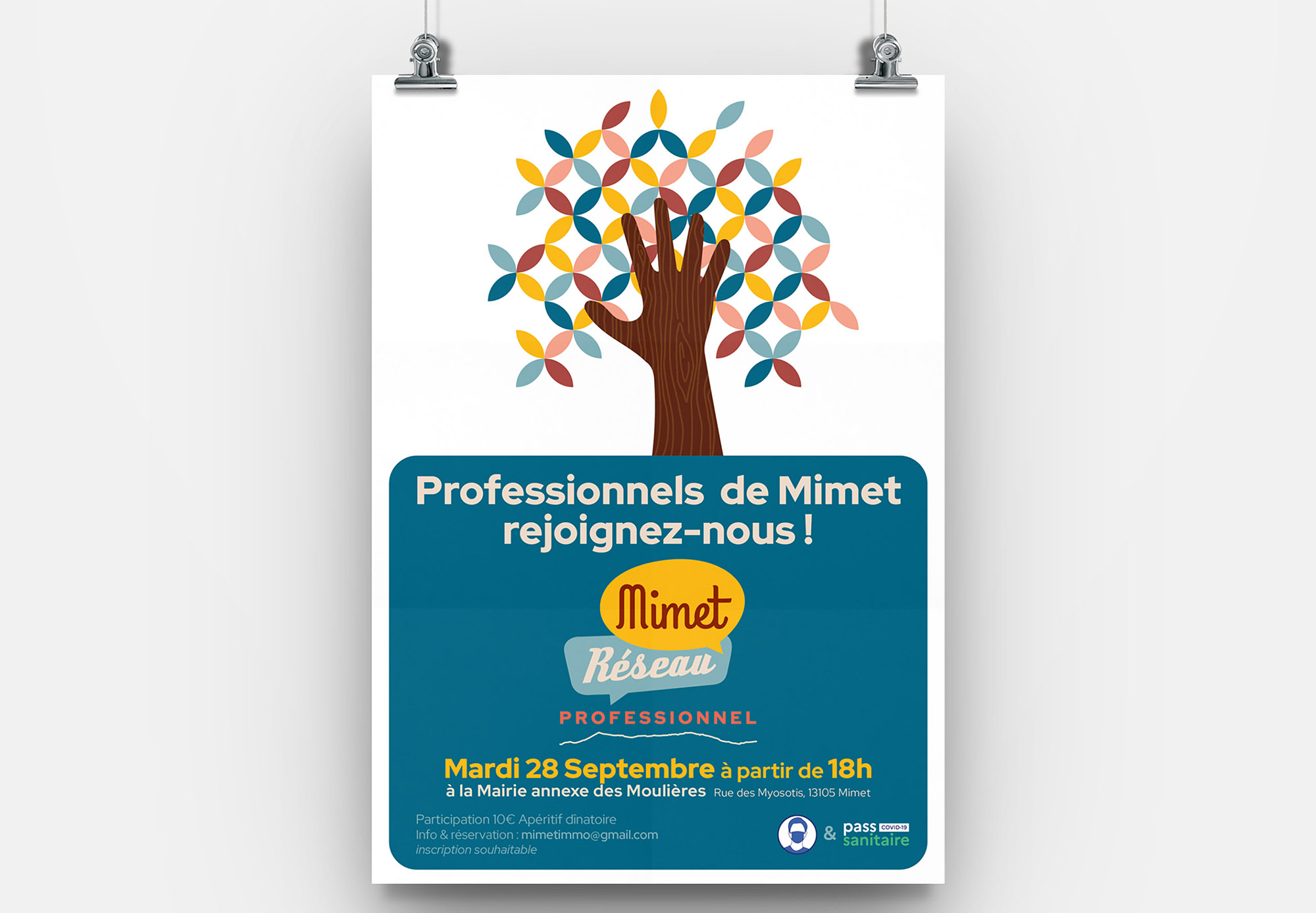 Identité visuelle pour Mimet réseau professionnel