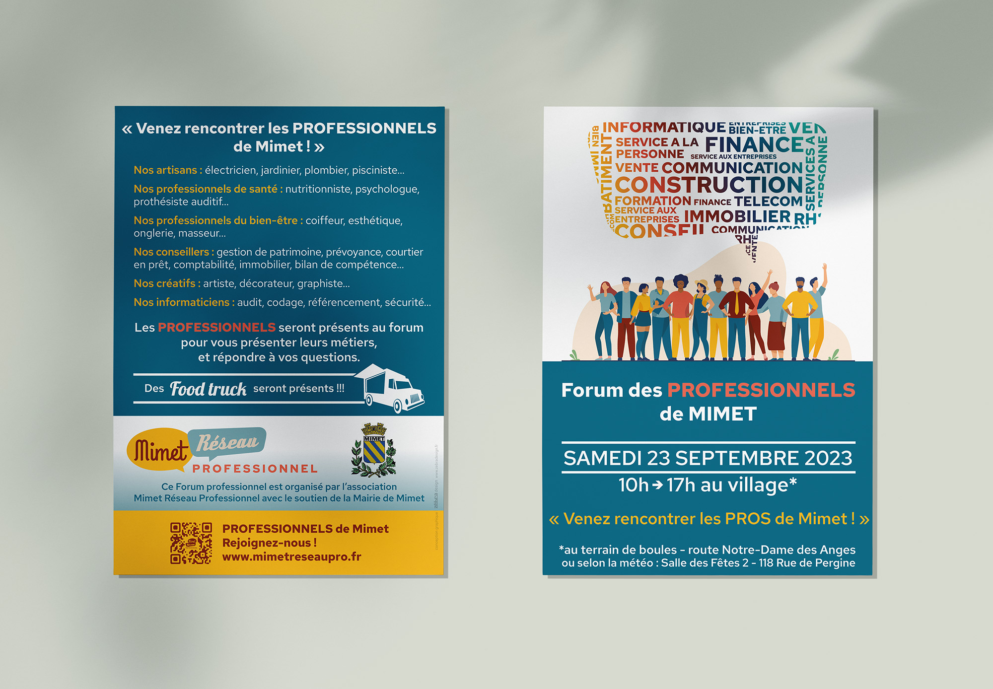 Flyer A5 pour l'association Mimet réseau professionnel