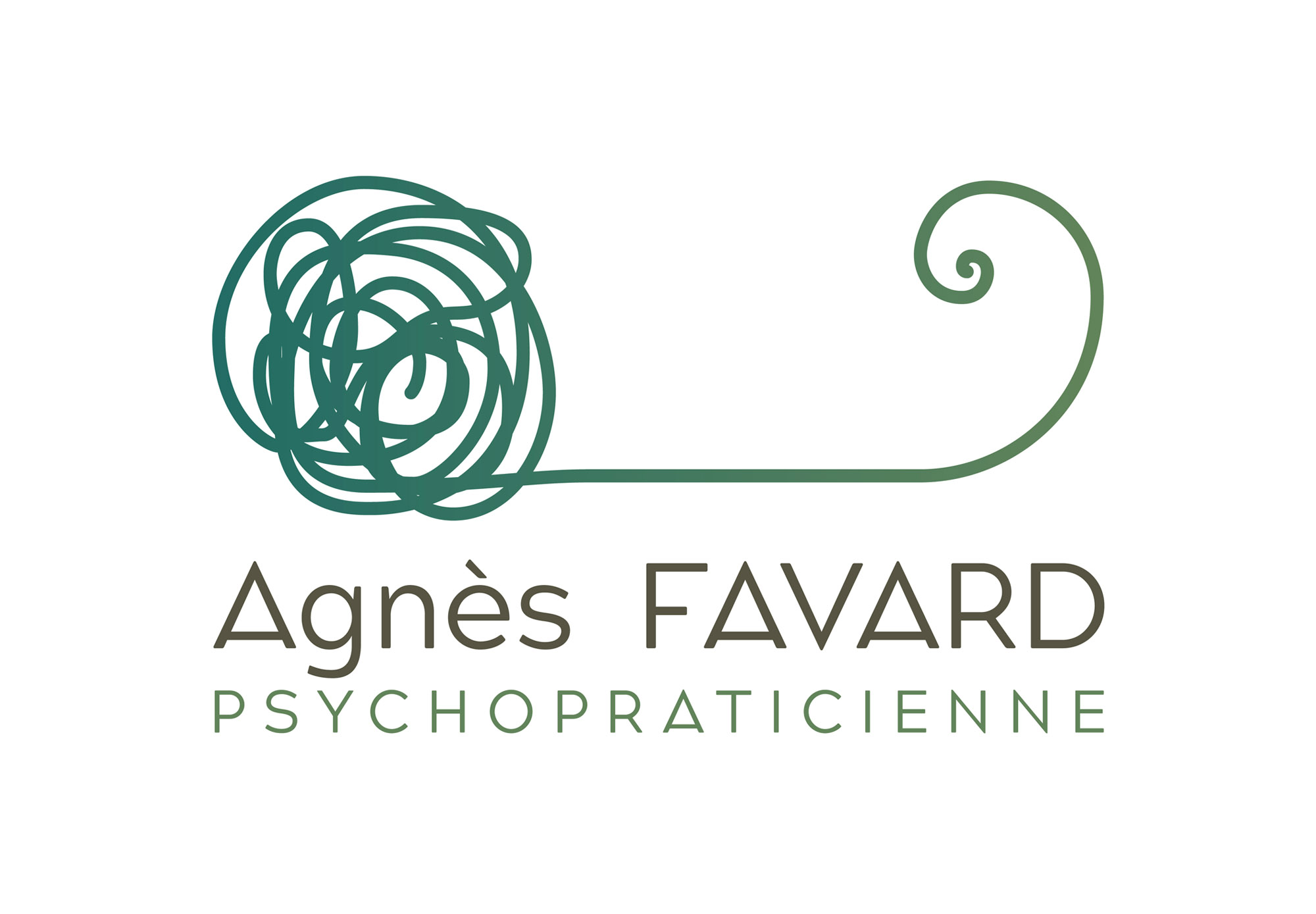 Identité visuelle Agnès Favard Psychopraticienne par Zébra design