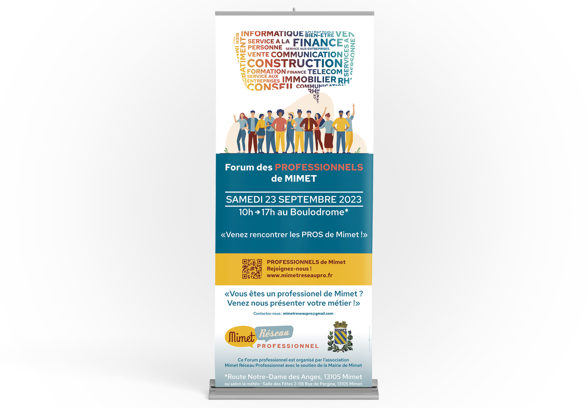 Roll-up et Flyer pour l'association Mimet réseau professionnel